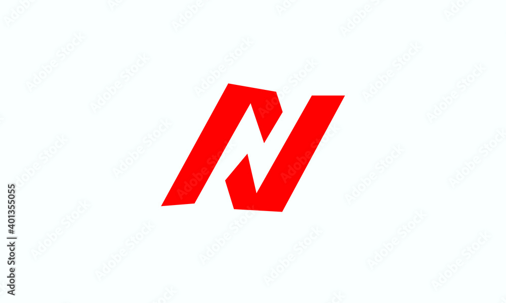 N logo with red and white background N logo with red and white background