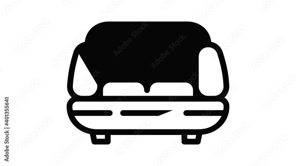 Home sofa icon animation best on white background for any design Home sofa icon animation best on white background for any design