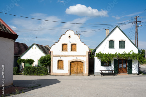 Wine cellars in Hajos, Hungary