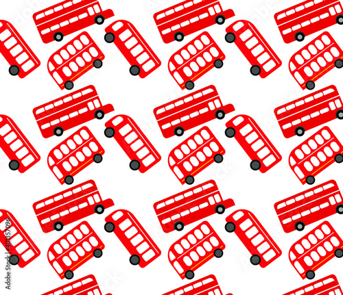 Fotografie vector pattern of english red buses