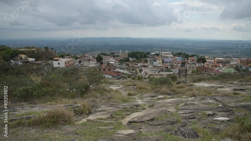 View of the City in the Mountains in Brazil 