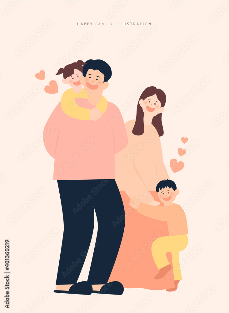 a collection of harmonious family illustrations a collection of harmonious family illustrations