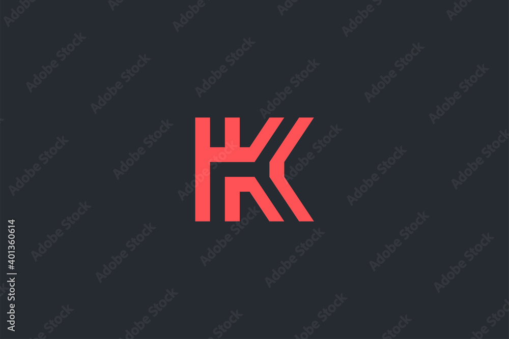 Minimal Modern Abstract Letter K Dark Background Logo Template Minimal Modern Abstract Letter K Dark Background Logo Template