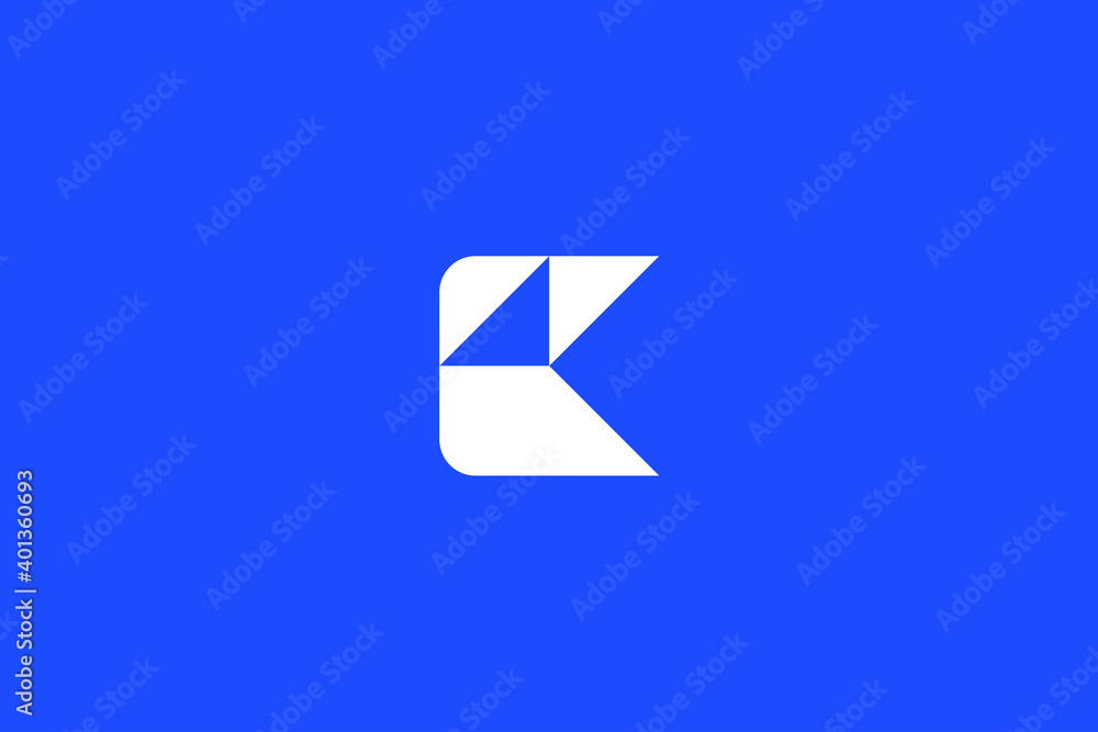 Minimal Modern Abstract Letter K Dark Background Logo Template Minimal Modern Abstract Letter K Dark Background Logo Template