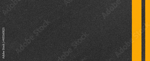 Asphalt surface with yellow line
