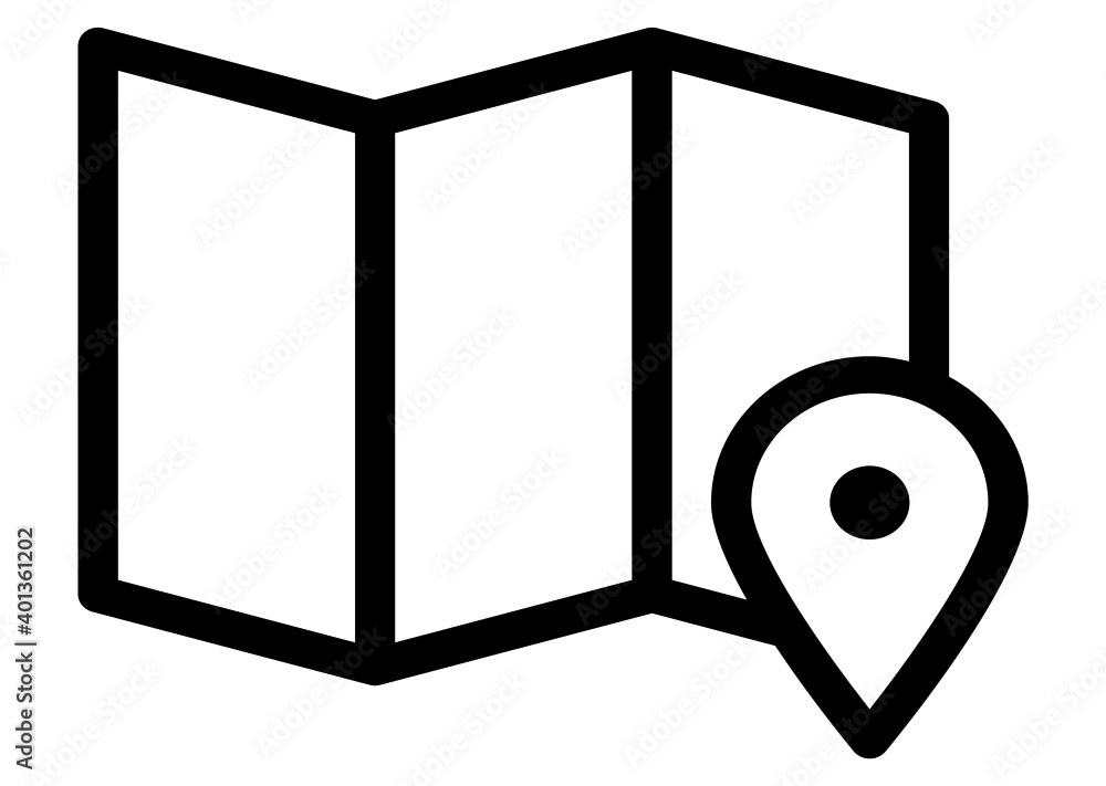 map vector icon for apps and website map vector icon for apps and website