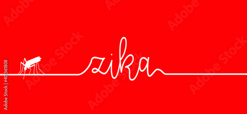 Stop zika. Caution, warning mosquitos drinking blood. World dengue. Flat vector signaling. Insect bite, blood infection ( illness ). Spread of malaria mosquito, dengue or zika virus fever alert.