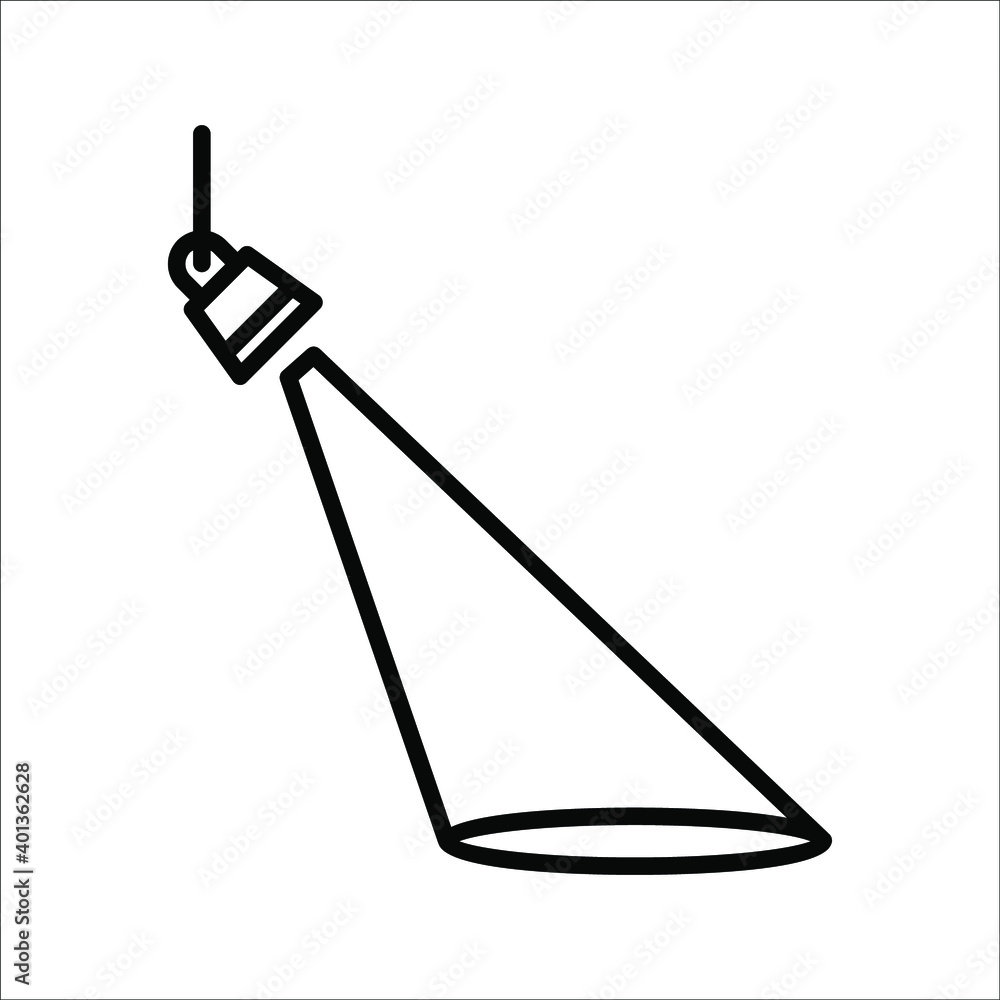 spotlight icon. Searchlight icon. vector illustration for mobile concept and web design on white background spotlight icon. Searchlight icon. vector illustration for mobile concept and web design on white background