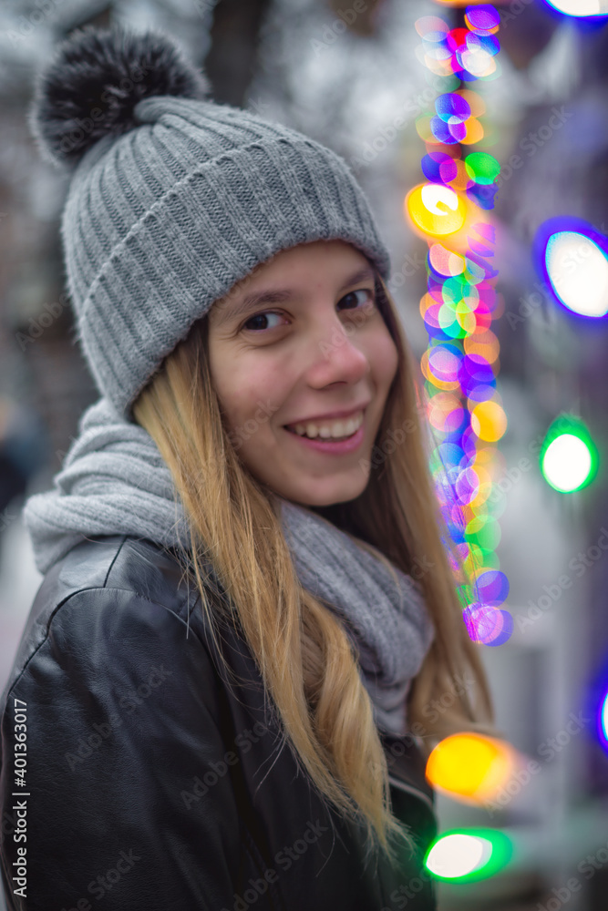 portrait of a woman in winter portrait of a woman in winter