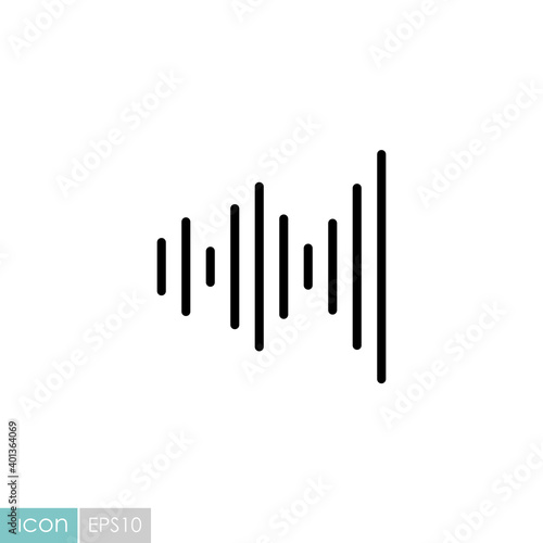 Equalizer, frequency vector icon. Audio signal