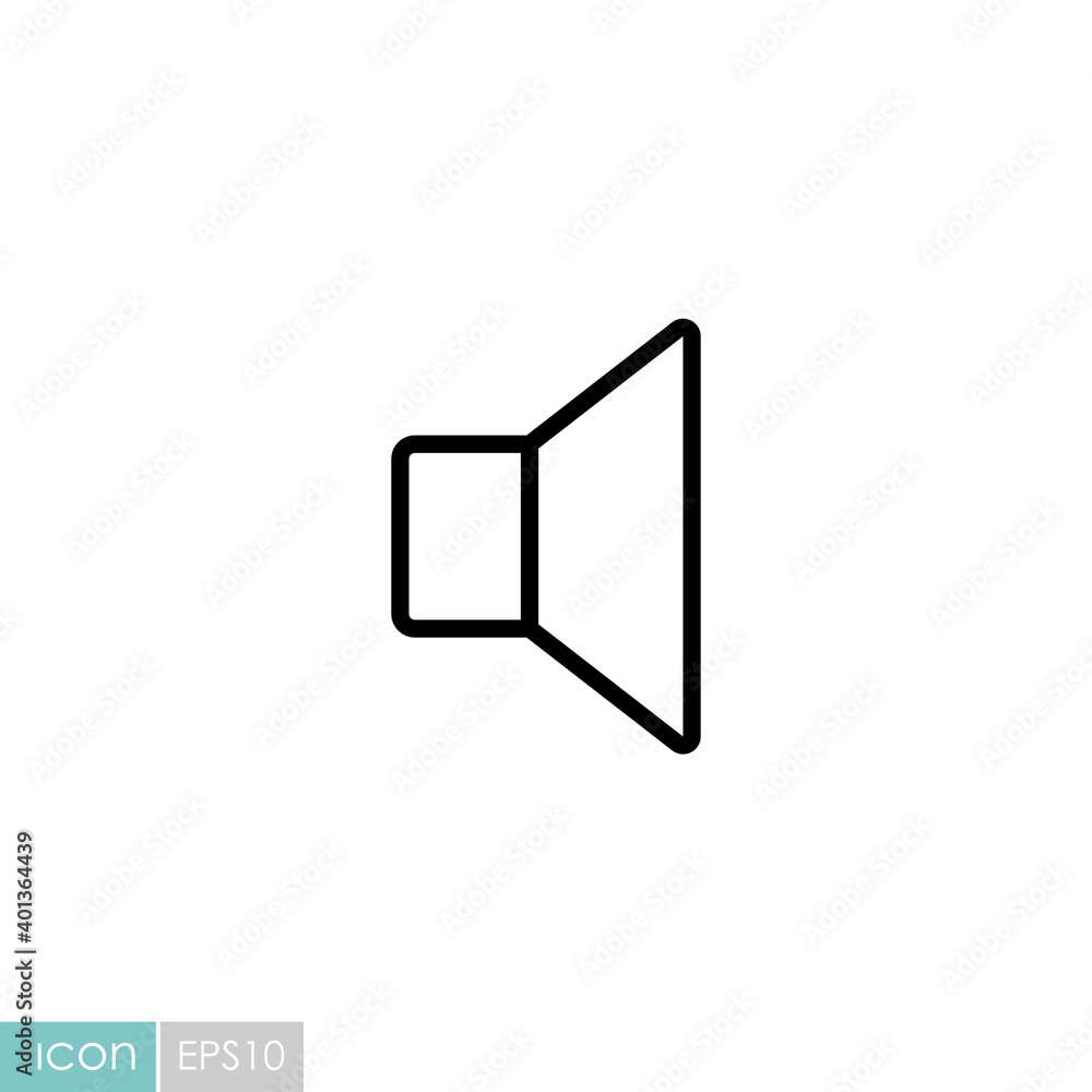 Speaker vector flat icon. Music sign Speaker vector flat icon. Music sign