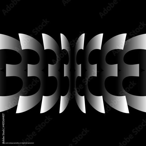 Illustration on black backdrop. Vector graphic