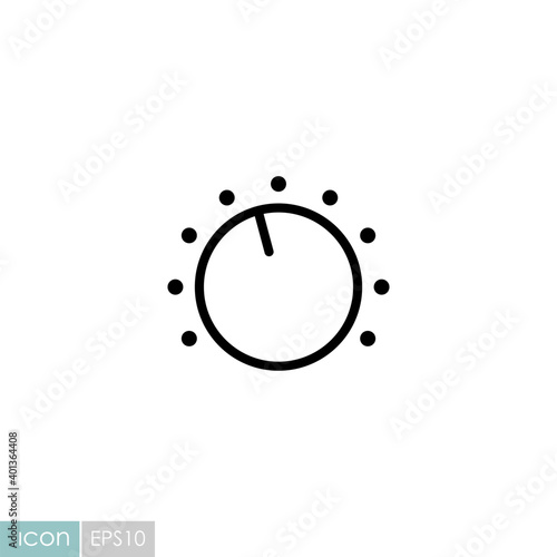 Volume knob vector flat icon