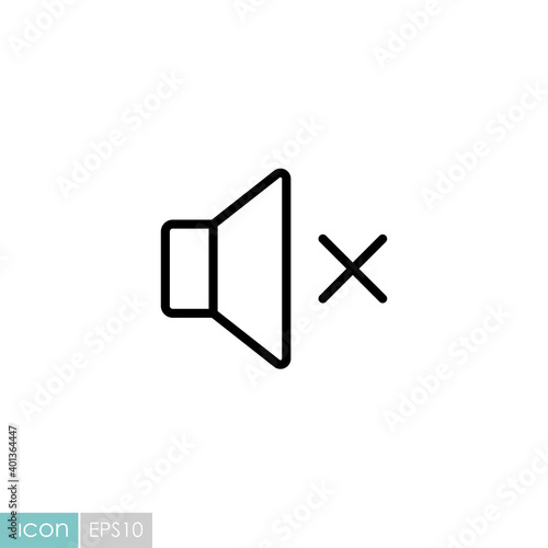Sound on off vector icon. Volume. Mute button