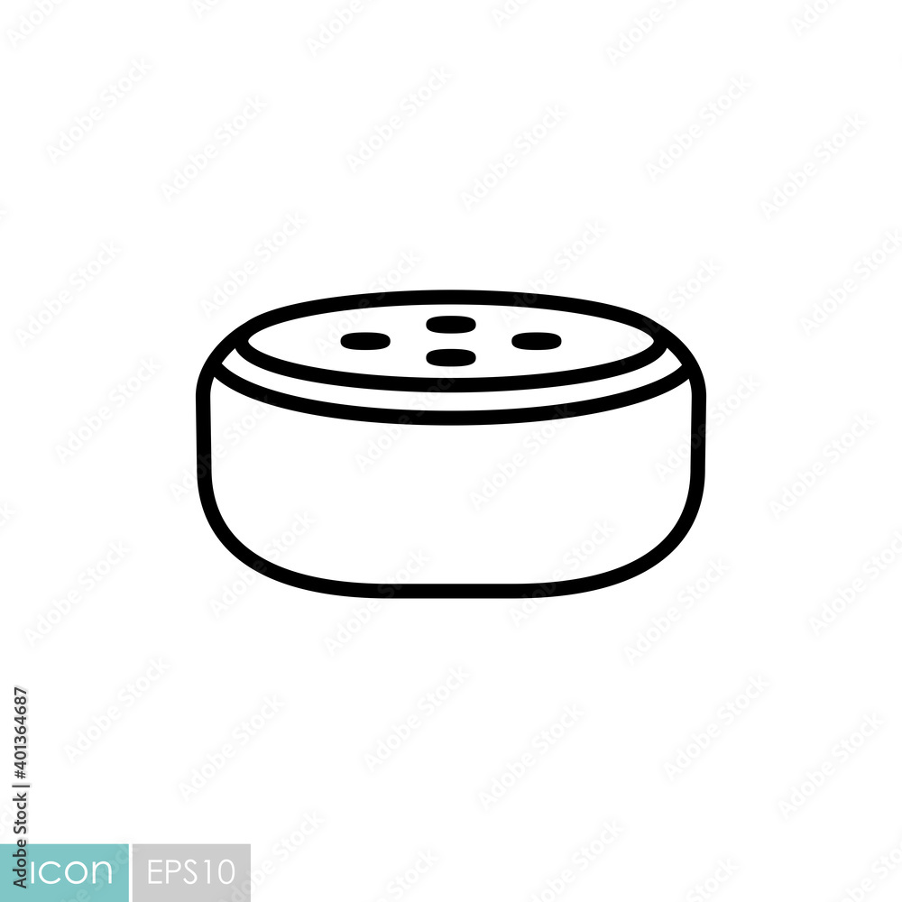 Small smart speaker with voice recognition icon Small smart speaker with voice recognition icon