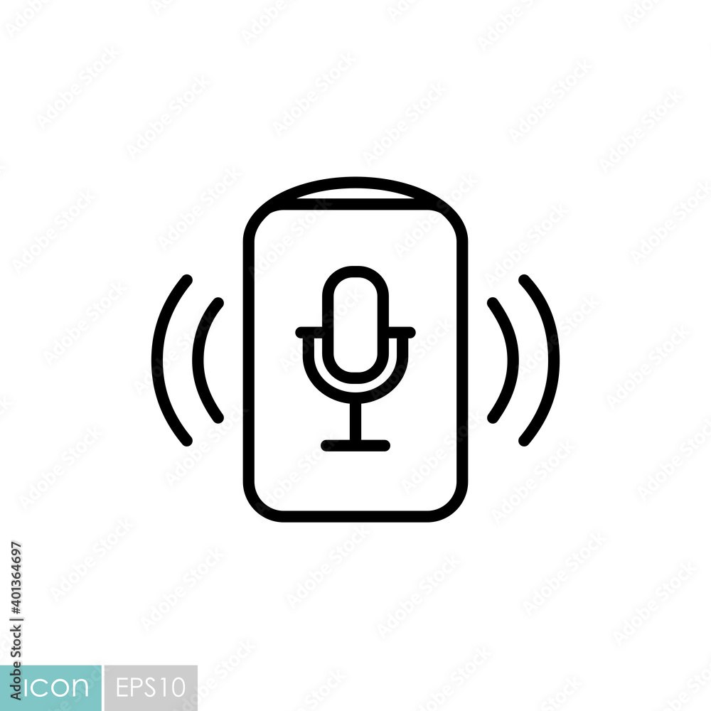 Voice assistant concept vector icon Voice assistant concept vector icon