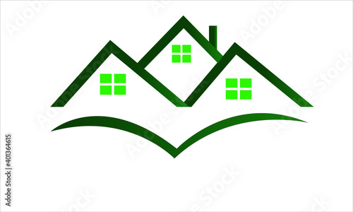 green house logo for brand and real estate