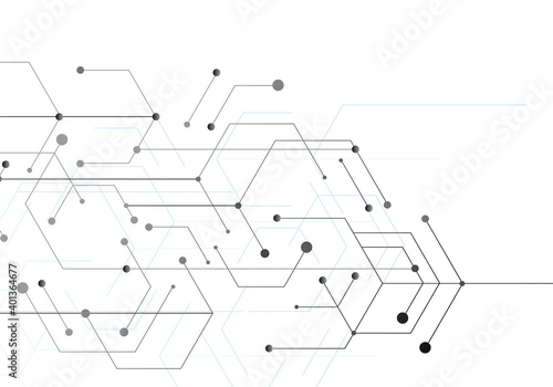 Hexagon technology connect for web design. Abstract modern backdrop. Creative vector concept. High tech digital technology concept. Futuristic backdrop