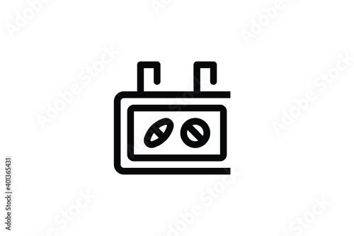 Pharmacy Outline Icon - Sign Board