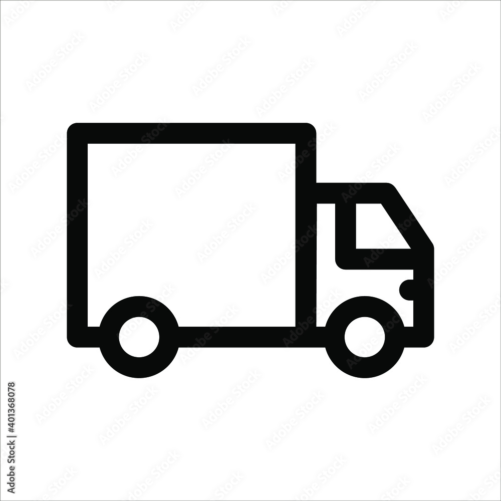 fast delivery truck icon, express delivery, quick move, line symbol on white background fast delivery truck icon, express delivery, quick move, line symbol on white background
