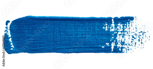 Vector blue glitter paint texture isolated on white - acrylic brush stroke element for Your design