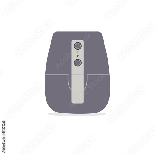 Air fryer kitchen vector flat design isolated on white background.Modern kitchen and kitchen concept