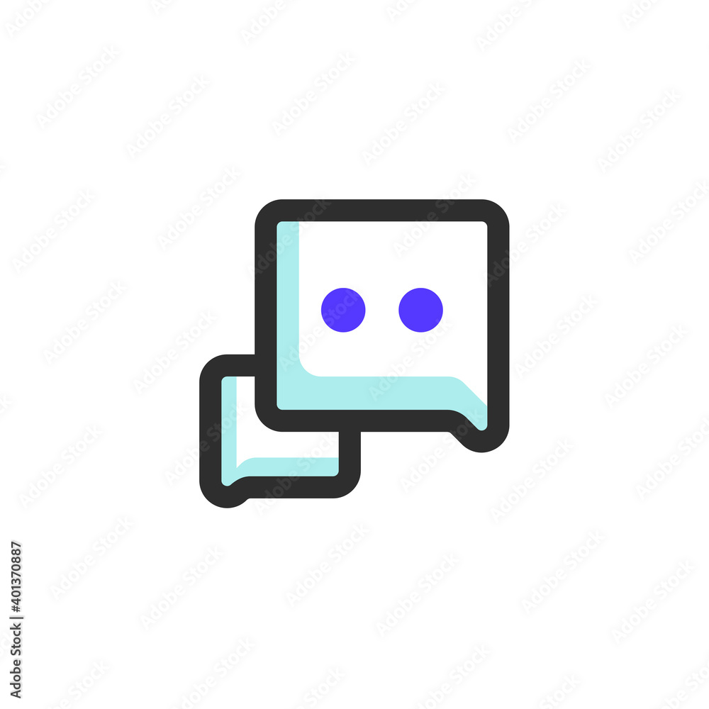 Two-tone color Icon Chatting, the icon can be used for application icon, web icon, info-graphic, eps file can editable Two-tone color Icon Chatting, the icon can be used for application icon, web icon, info-graphic, eps file can editable