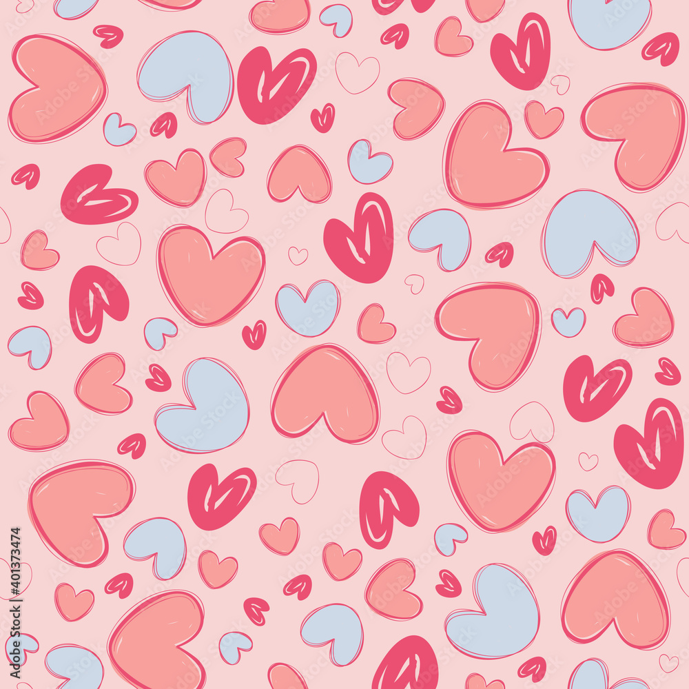 seamless pattern with hearts seamless pattern with hearts
