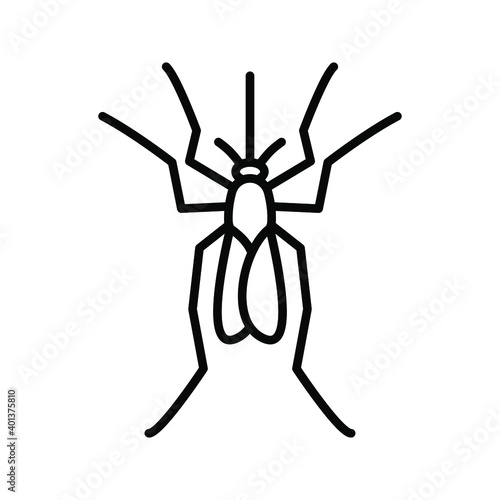 mosquito icon. midge sign. vector illustration