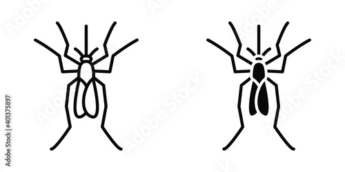 mosquito icon. midge sign. vector illustration