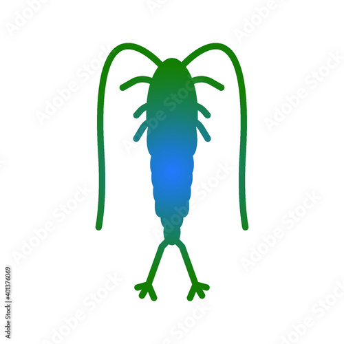 Plankton vector icon. copepod icon. animal sign. vector illustration