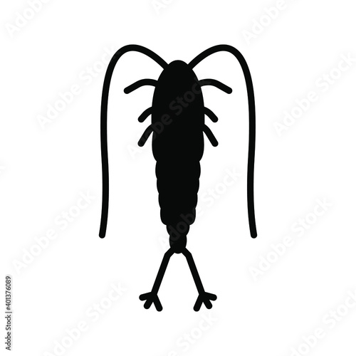 Plankton vector icon. copepod icon. animal sign. vector illustration