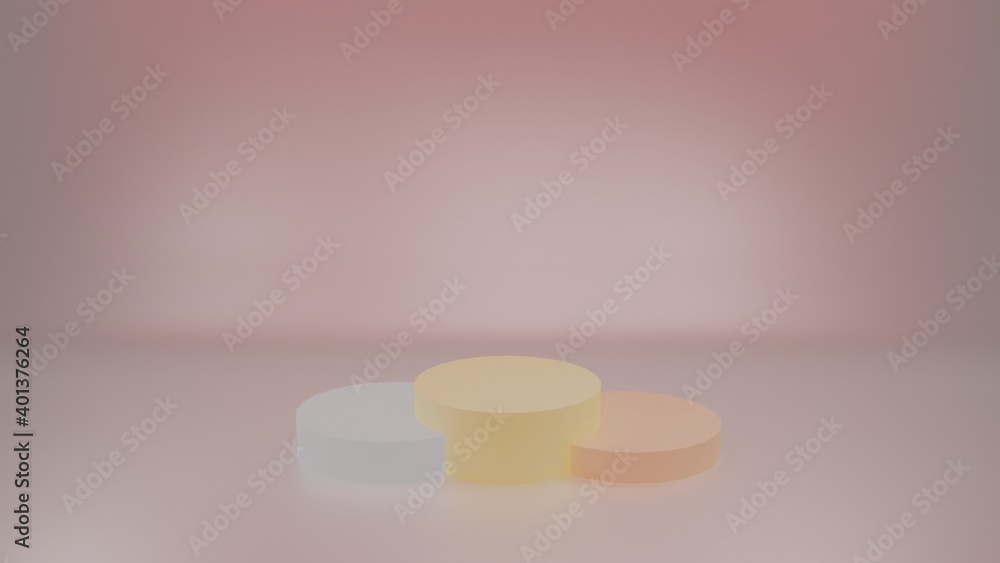 Showcase Stand and Circle Cylinder Showcase Stand and Circle Cylinder