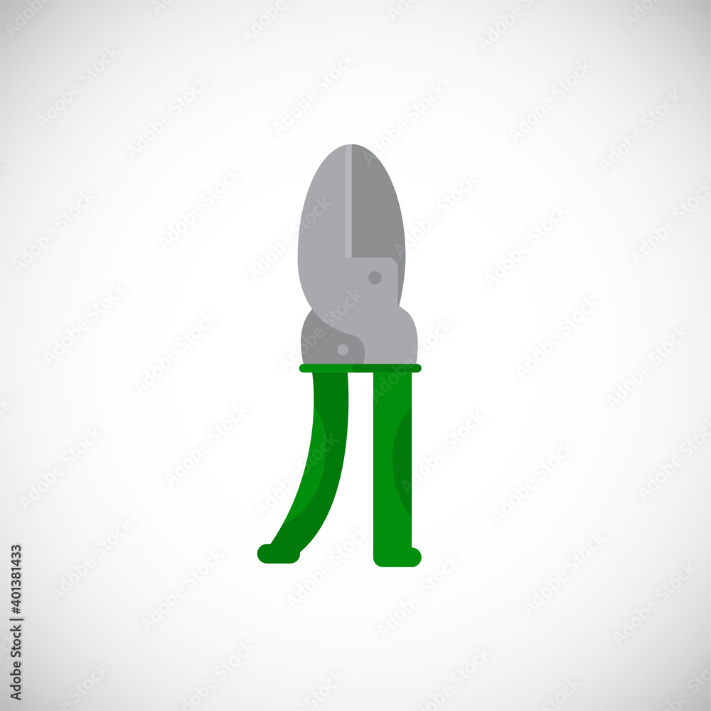 Gardening colored icon on white background Gardening colored icon on white background