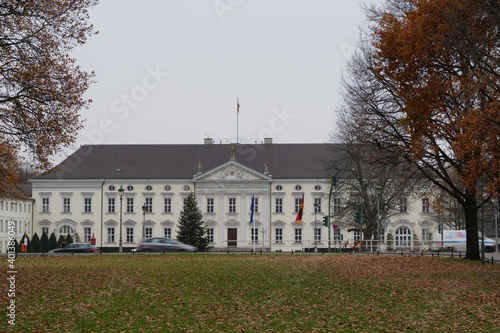 Beautiful building in a European city in a classical style