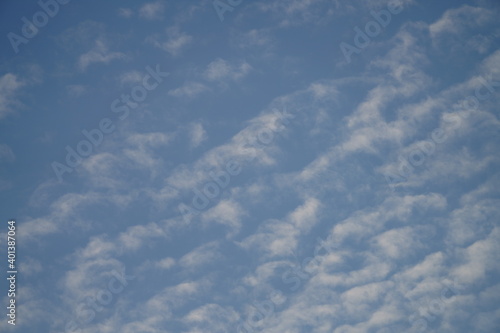 Cirrus clouds on a bright winter day