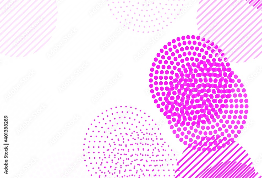 Light Purple, Pink vector background with bubbles. Light Purple, Pink vector background with bubbles.