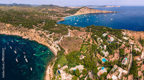 Fototapeta Naklejka Na Ścianę i Meble -  Porroig and Cala Jondal. Ibiza island. Spain.