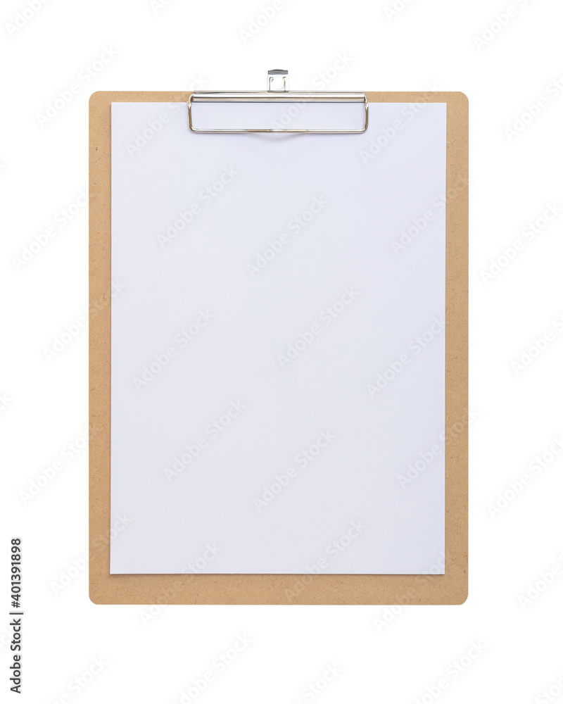 Clipboard mockup for letterhead background, clip note pad mock up with blank A4 size white page paper isolated on white background with clipping path, template for business memo and school supplies Clipboard mockup for letterhead background, clip note pad mock up with blank A4 size white page paper isolated on white background with clipping path, template for business memo and school supplies
