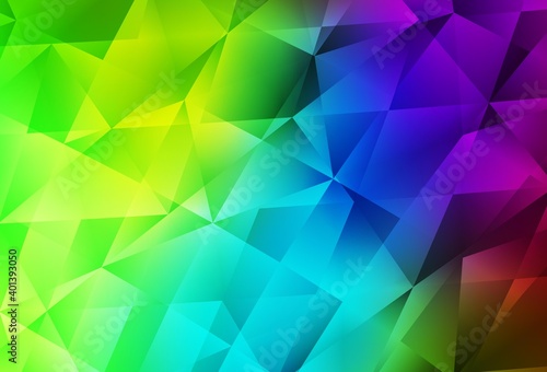 Dark Multicolor vector abstract mosaic background.