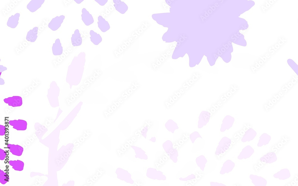 Light Purple, Pink vector doodle texture with flowers