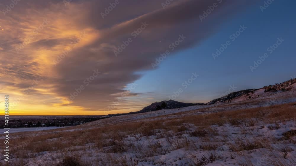 Time lapse of sunrise over the Rocky Mountains Time lapse of sunrise over the Rocky Mountains