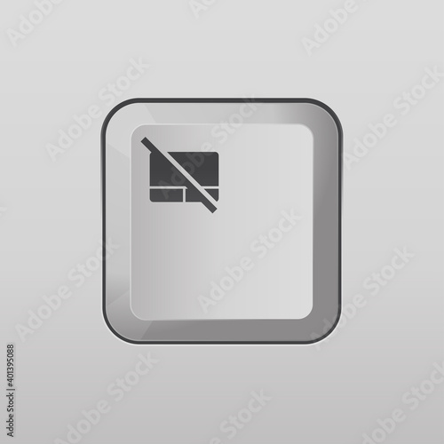 Touchpad enable or disable keyboard button vector illustration.