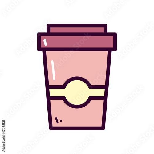 coffee mug line and fill style icon vector design © Jeronimo Ramos