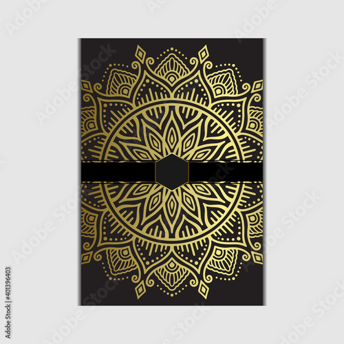 Mandala template with elegant, classic elements. Great for invitation, flyer, menu, brochure, background Premium Vector