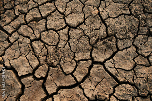 Soil cracked background. Earth in dry season