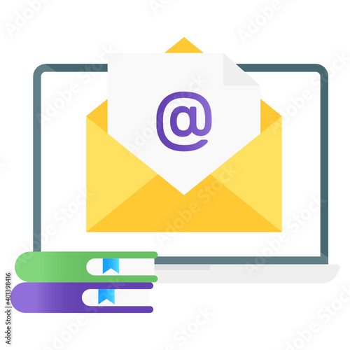  Modern flat gradient vector of educational email 