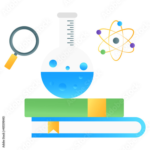 
Trendy flat gradient vector of educational research 
