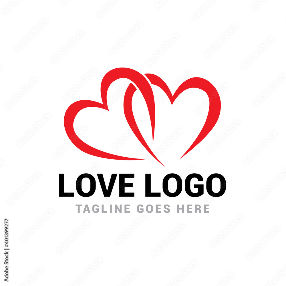 Love logo icon vector template.