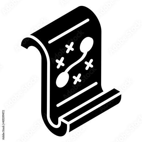 
Logistic tactics in glyph isometric icon 
